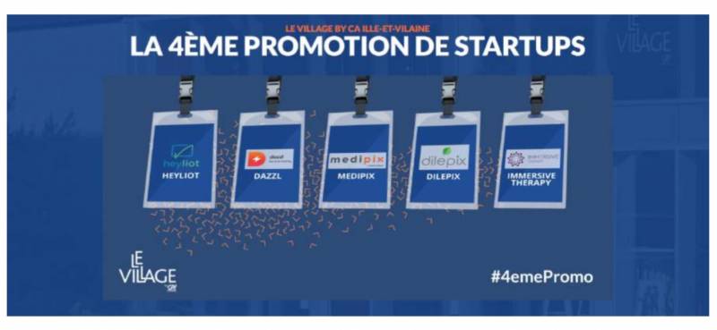 L'accélérateur de startups Village by CA Ille-et-Vilaine dévoile le nom des 5 start-ups retenues pour sa 4e promotion